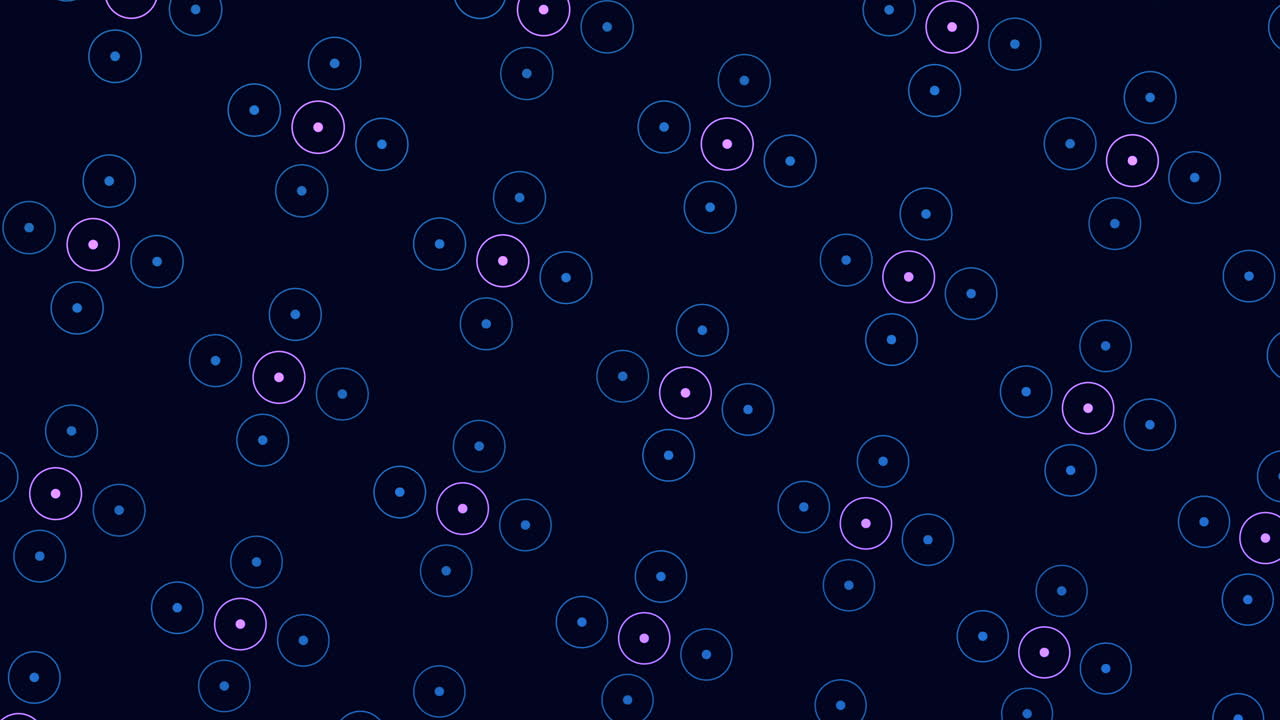 patrón de anillos de neón y futurista en degradado negro 2