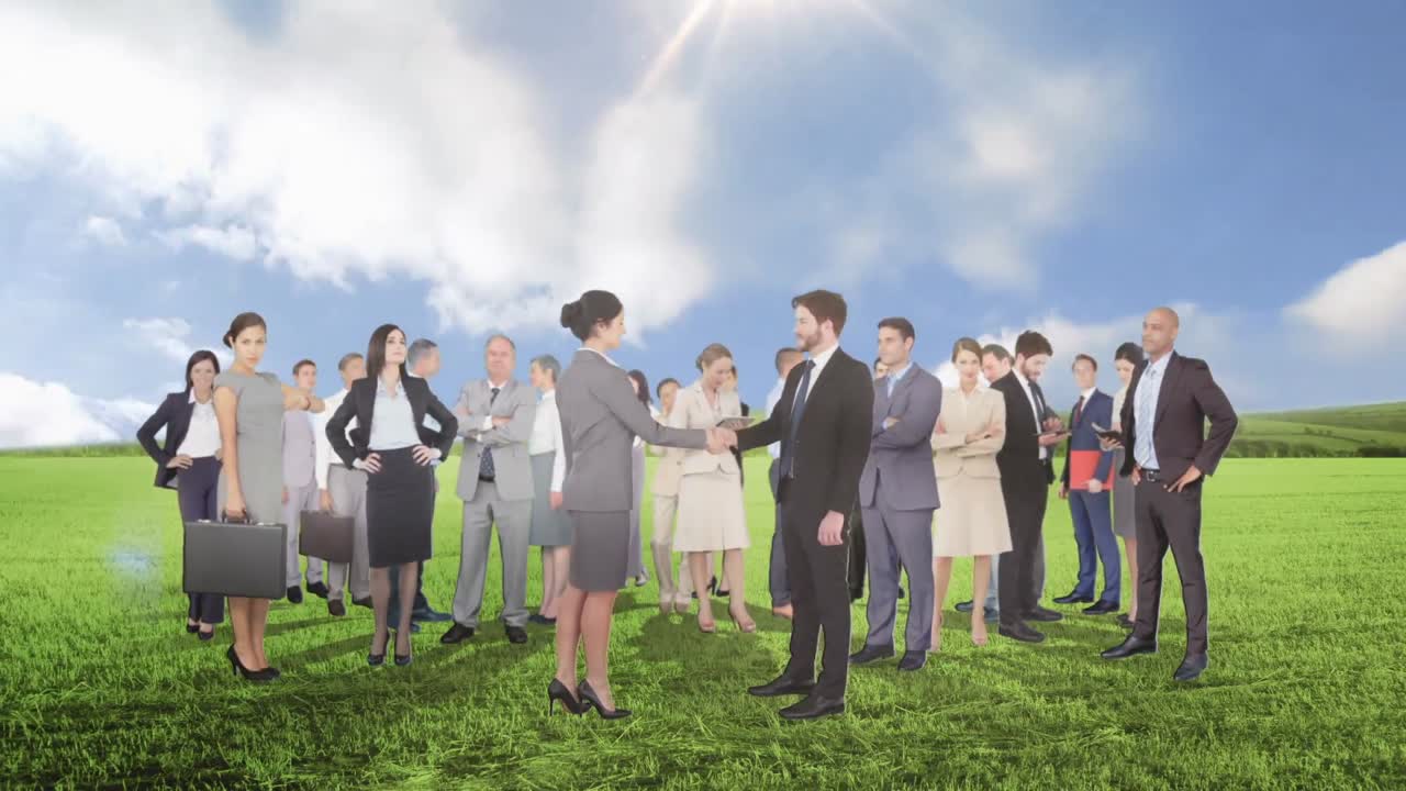 회의하는 사업 사람들의 그룹