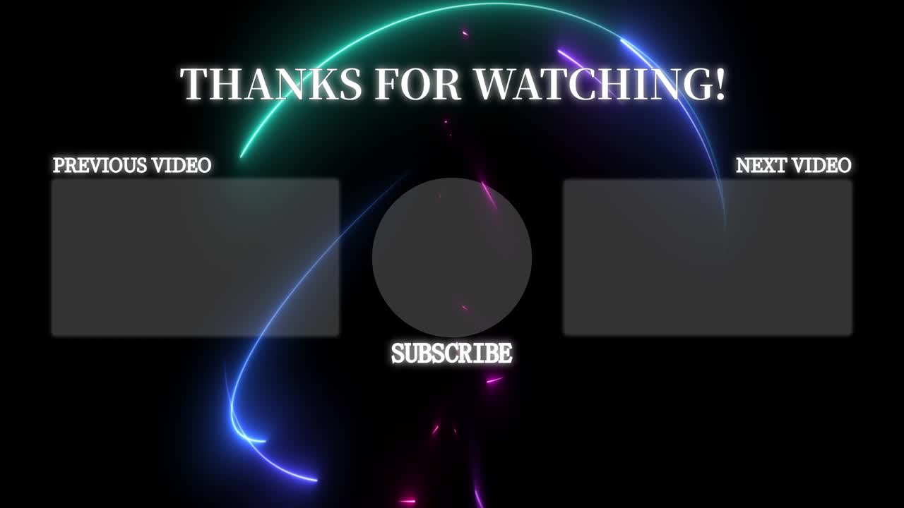 Motion graphics eleganti e accattivanti per schermata finale