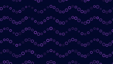 círculos azules simétricos en zigzag sobre un fondo negro