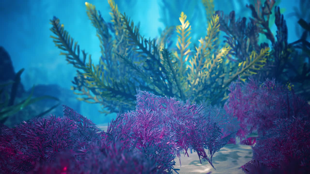 ⁇ 빛 을 받은 수중 산호초