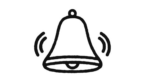 alarm bell icon animation footage & alpha channel