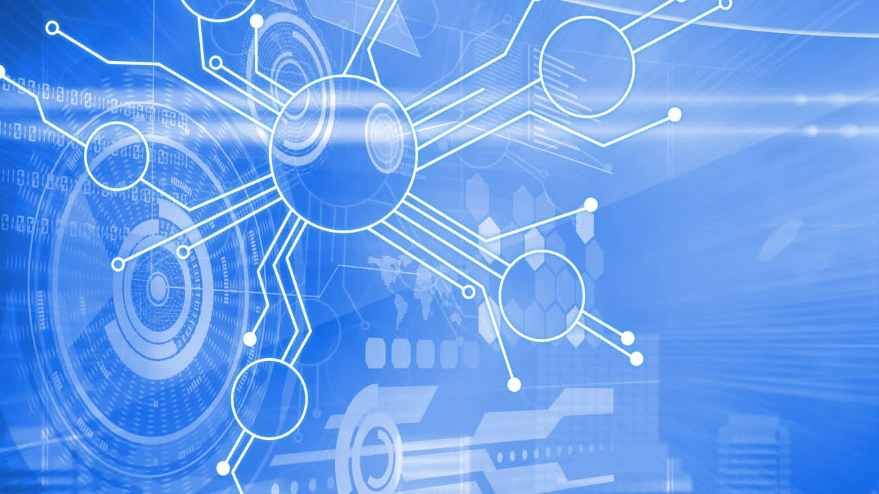 백그라운드에서 데이터 처리를 통해 연결 네트워크의 애니메이션