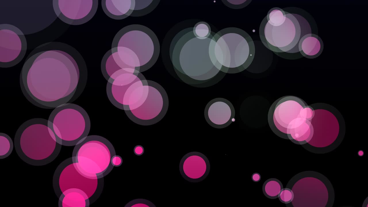 다채로운 애니메이션 원, 입자, 밝은 배경, 4k