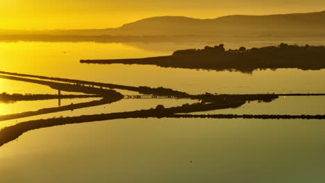 sete's coastline under amber light; premium stock view