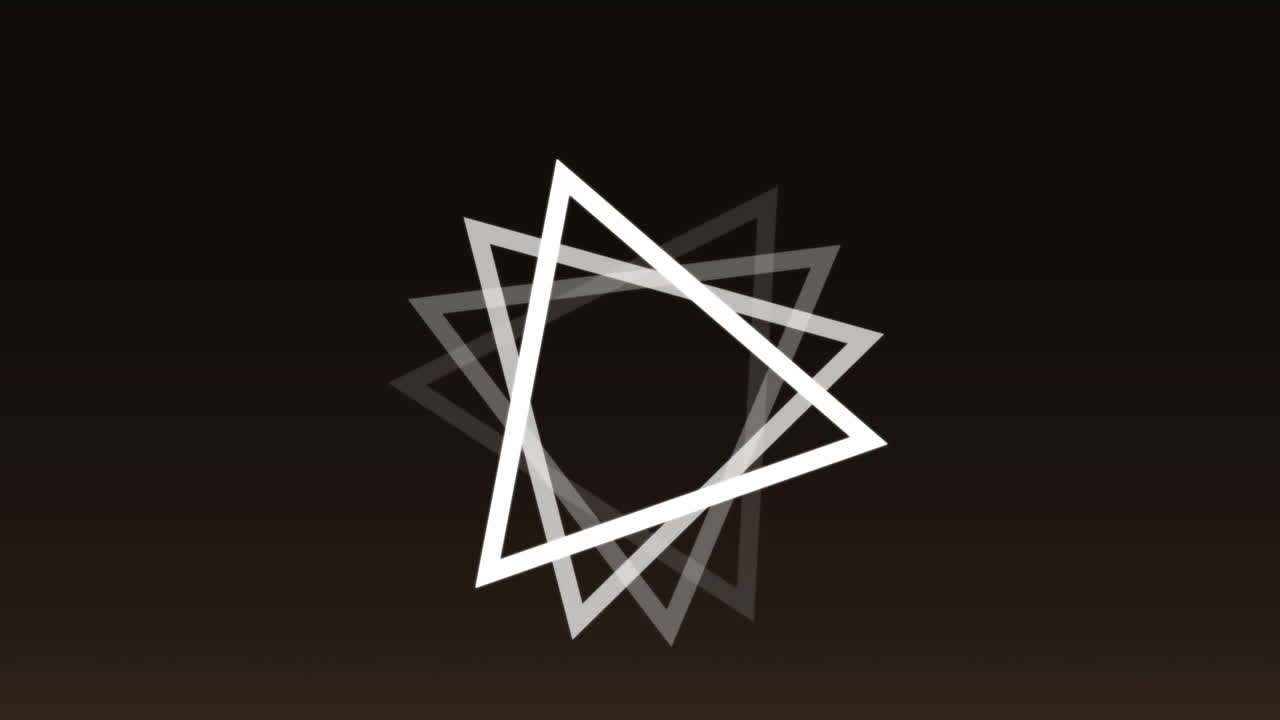 animación de triángulos blancos sobre un fondo negro