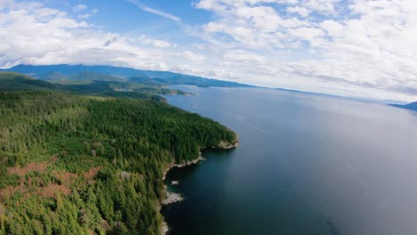 nelson island bc coastline aerial helicopter view