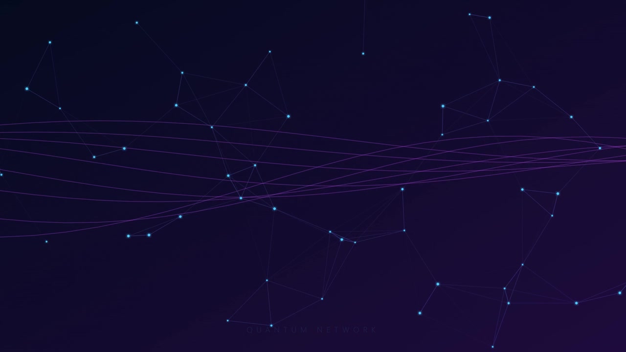 Abstract Digital Network Connection with Glowing Nodes and Lines