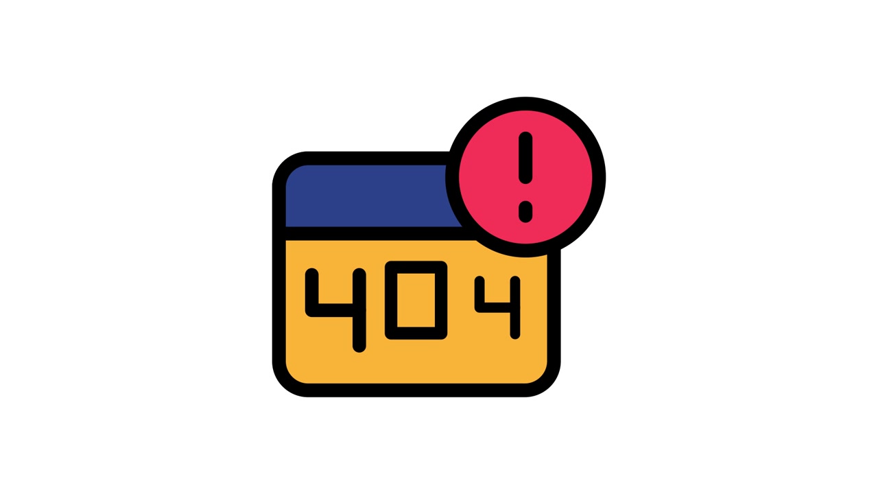 Animated 404 Error Page Not Found Icon