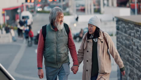 chinese couple, senior tourist