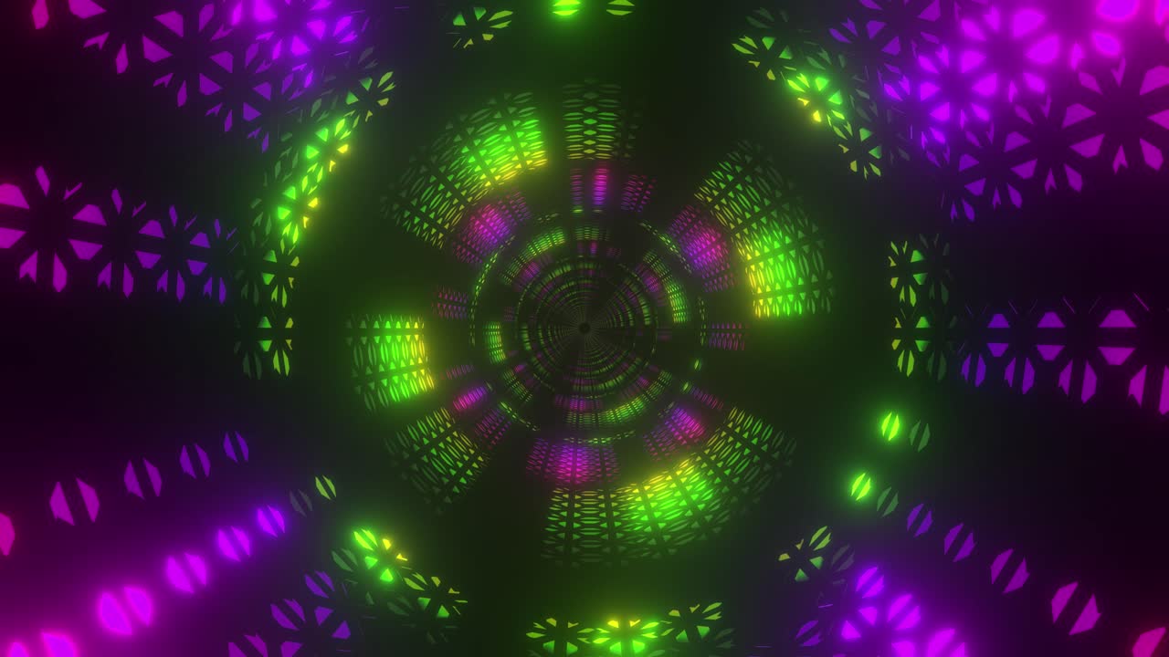 visual de túnel de neón