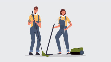 una animación de un hogar y una ilustración de las profesiones de renovación
