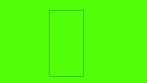 animación móvil en croma verde