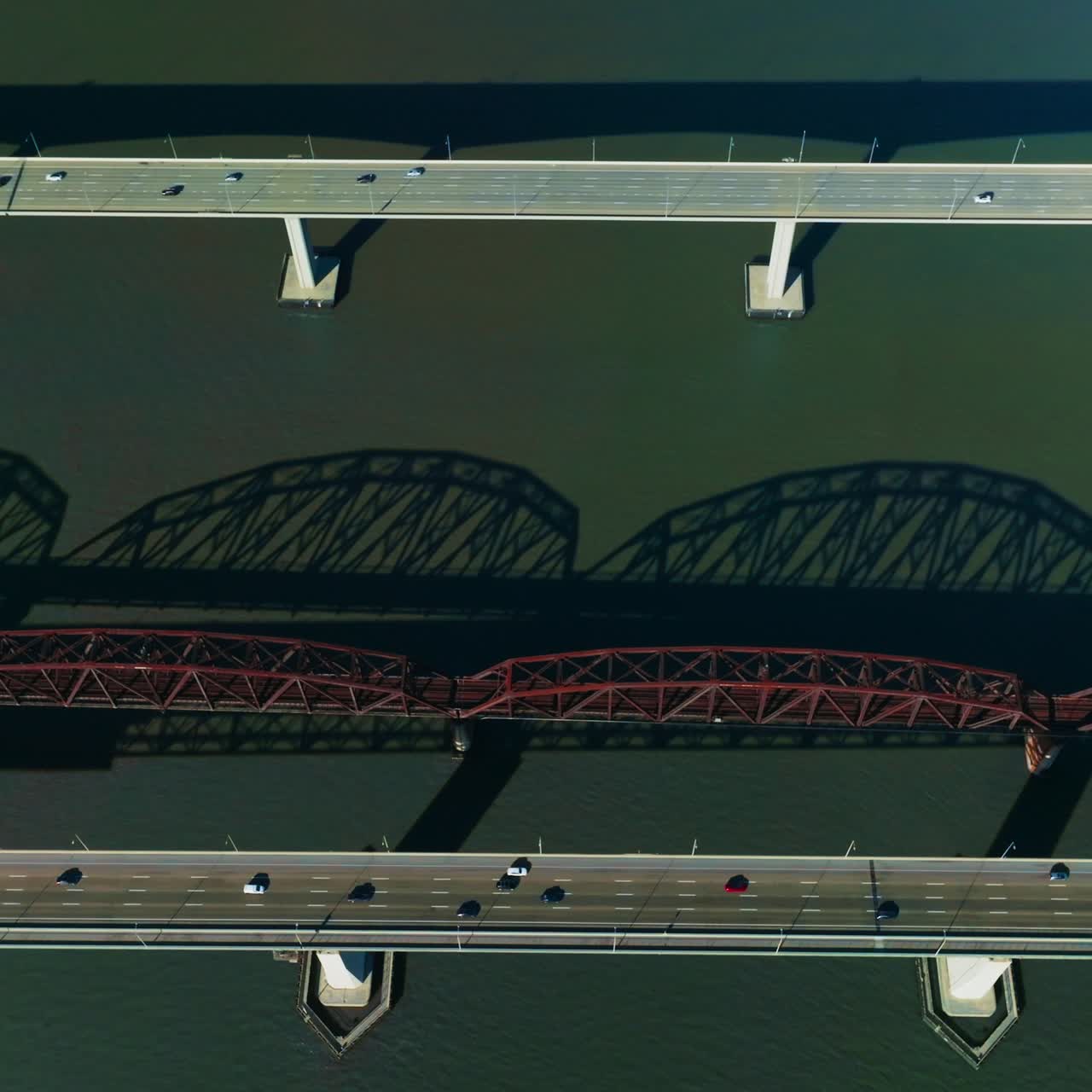 Highway california bridge. Aerial view of Martinez bridge