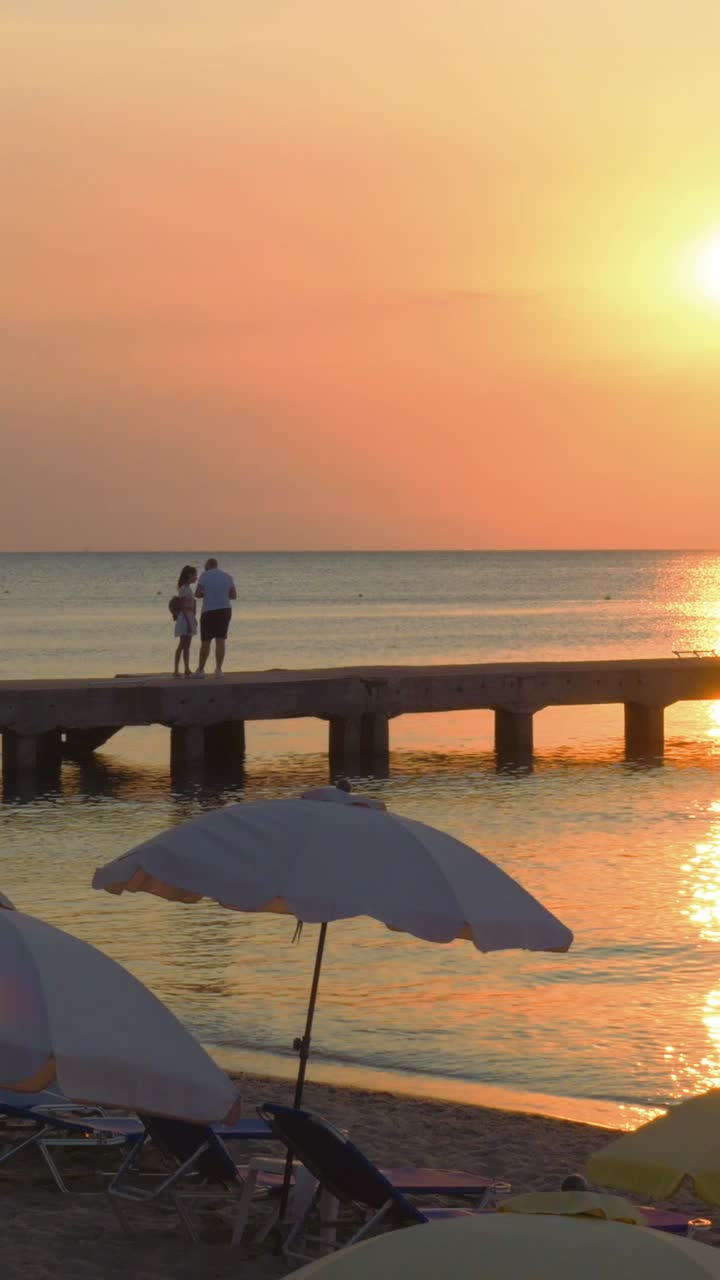 Romantic Sunset on the Beach