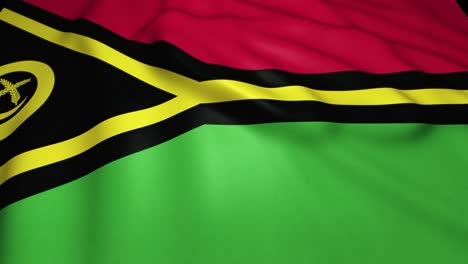 agitando una bandera realista de vanuatu en 4k, animación en bucle