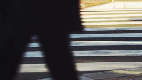 time lapse of pedestrian walking on zebra crossing