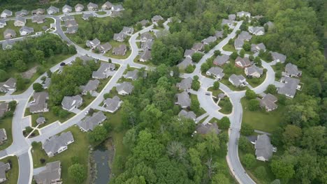 Housing-development.-Residential-neighborhood.-Drone-view