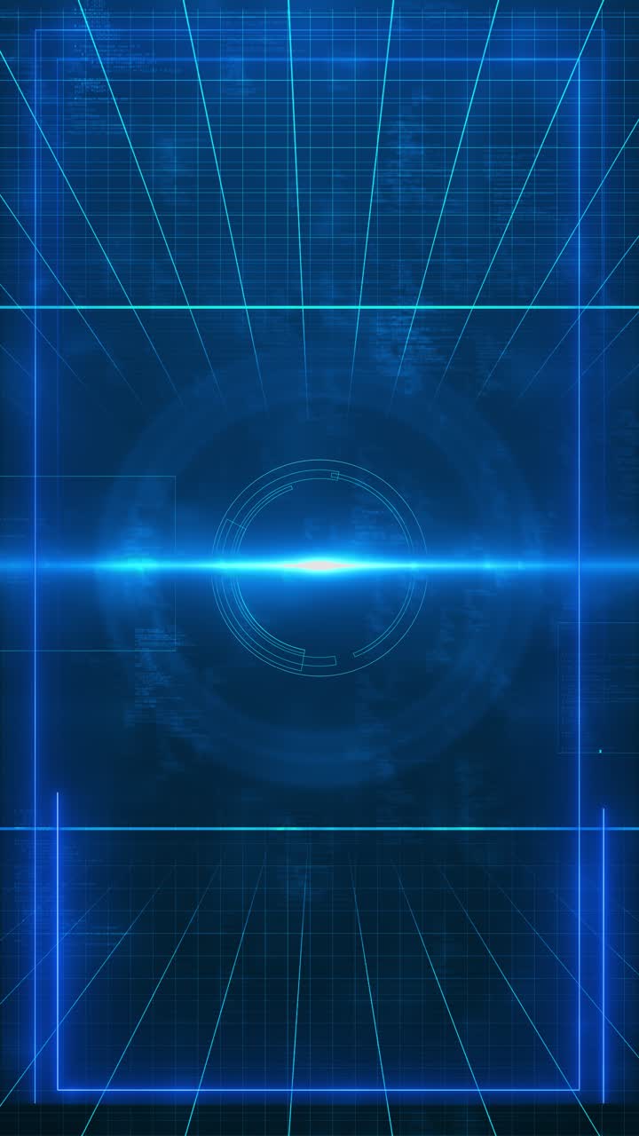 Abstract futuristic cyber circle futuristic hud elements with ai chatbot scifi particle tunnel