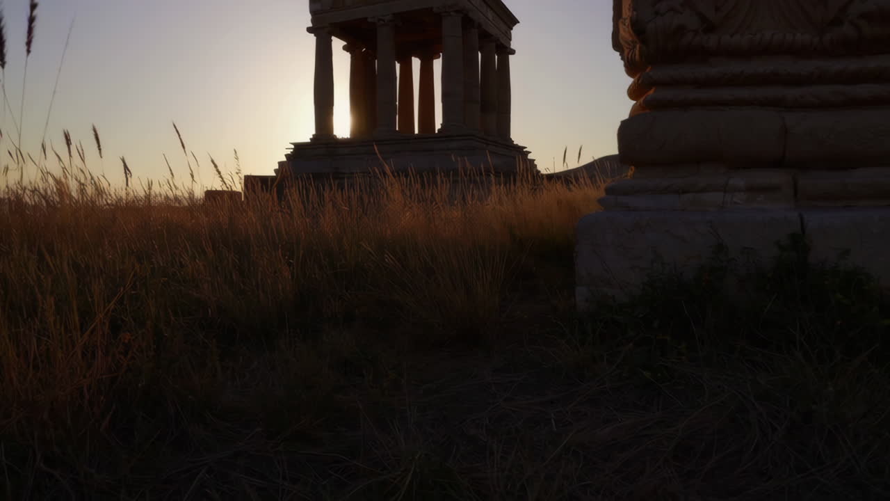 Ancient Temple at Sunset