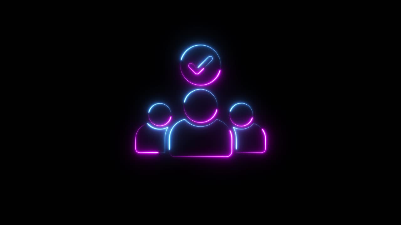 Neon teamwork-ikon