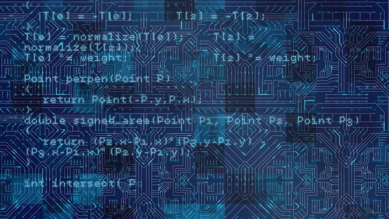 Animation of data processing over integrated circuit