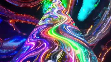 arte de neón abstracto - psicodélico y trippy