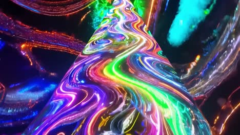 abstract neon art - psychedelic and trippy