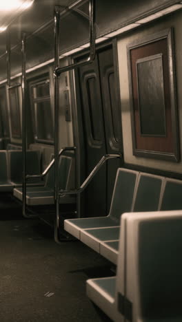 empty subway car interior