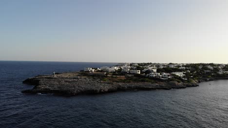 Aerial video shot during sunset in Cala D'or (Golden Coast), Mallorca.