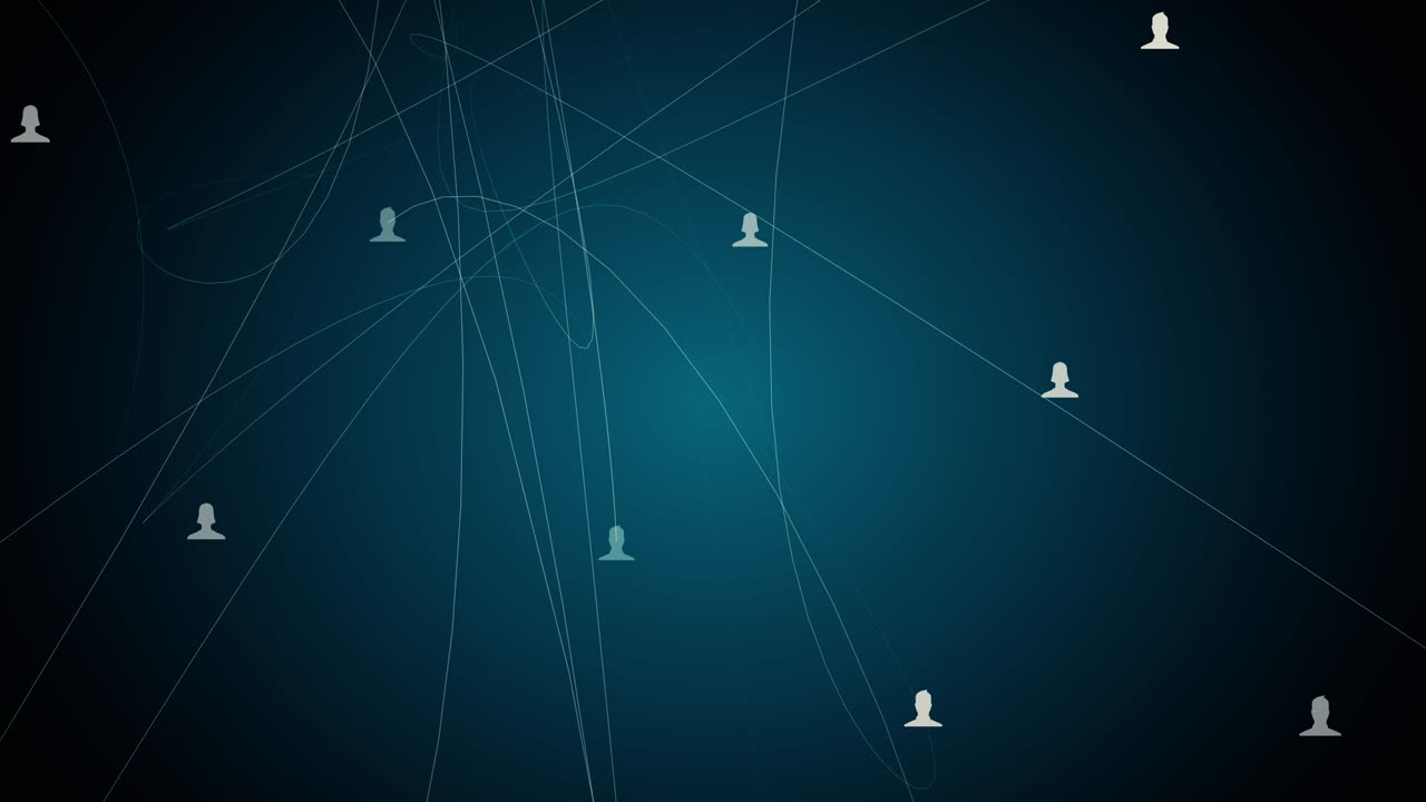 avatares conectados de hombres y mujeres