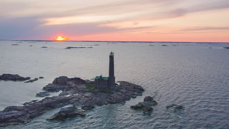 scenic view of bengtskär lighthouse during sunset