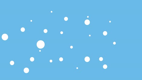 animation of white spots shaking over blue background