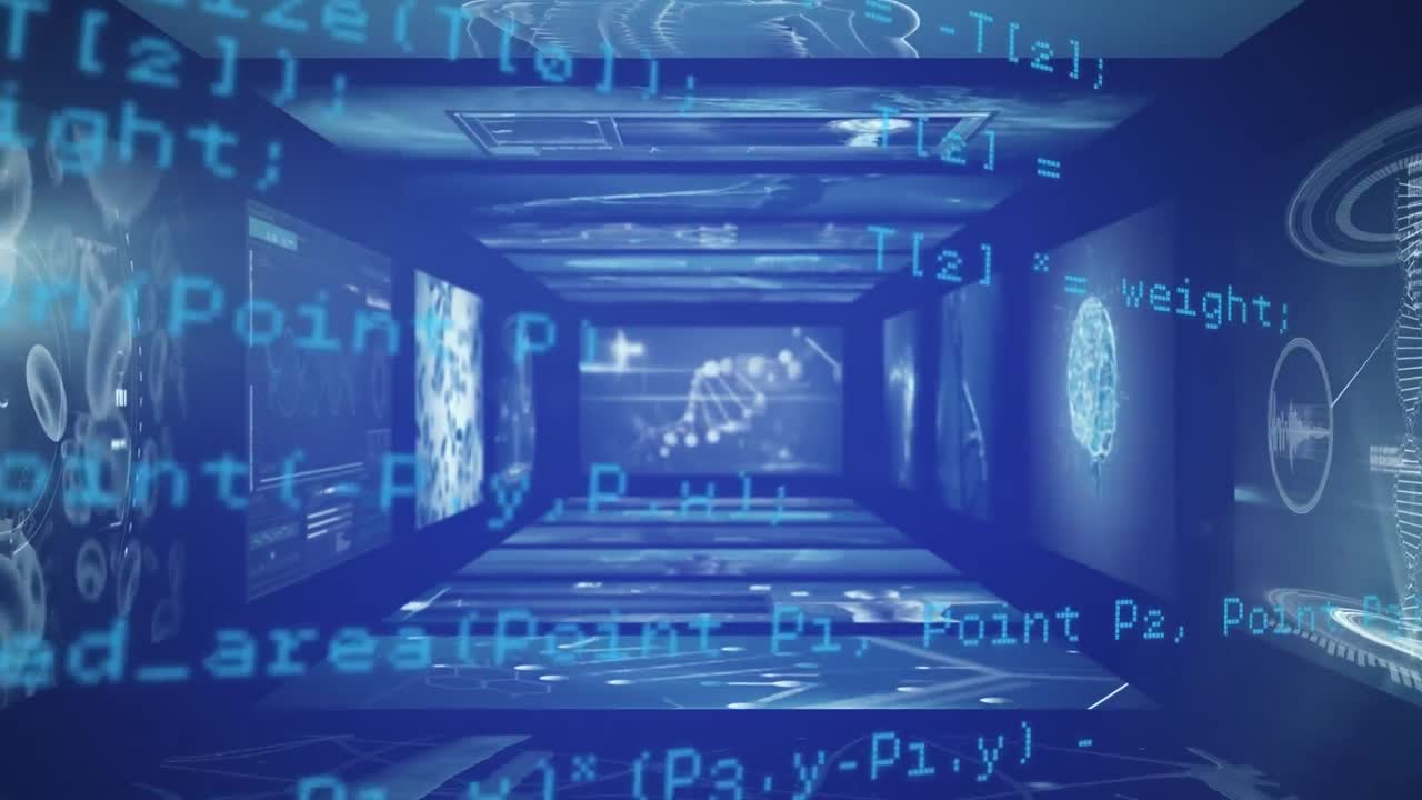 Digitally generated video of medical data processing