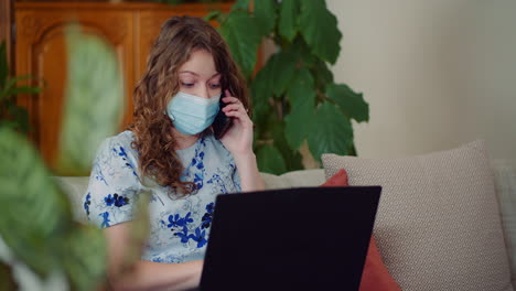 modern female businesswoman working remotely from home