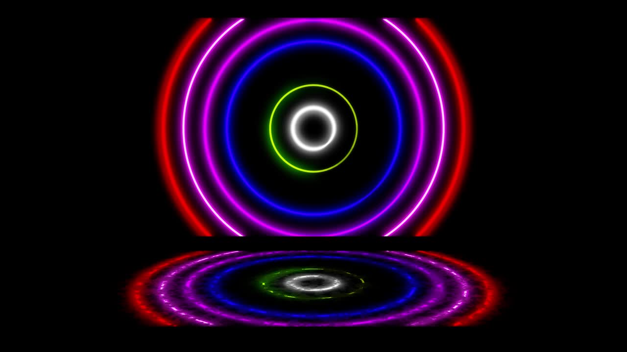 Neon geometric pattern illumination animation motion graphics