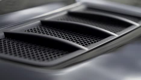 close-up of car hood vents