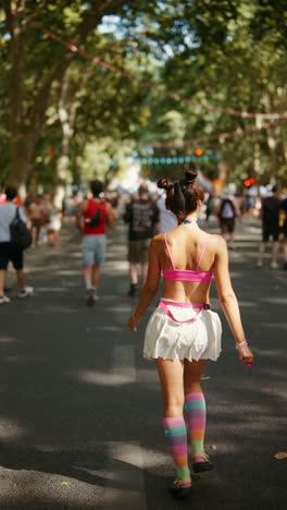 woman at a pride parade