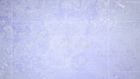 animación de ecuaciones matemáticas sobre un fondo azul
