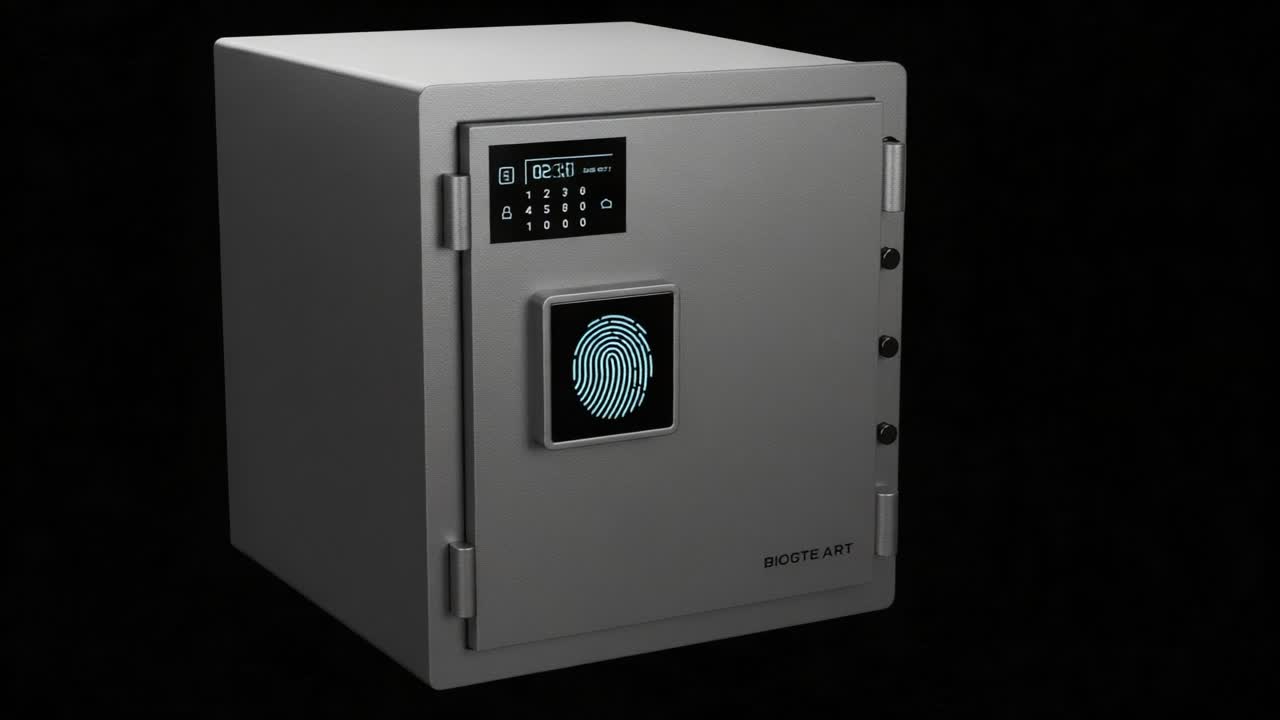 Advanced Secured Safe Featuring Biometric Fingerprint Access, Digital Lock System, and Sleek Design for Optimal Protection of Valuables in Modern Environments
