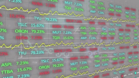 Animation-of-data-processing-on-gray-background