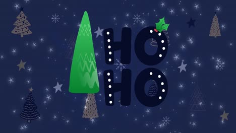 animation of christmas greetings text over christmas tree decorations