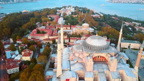 la mezquita de sehzade desde el cielo el cuerno de oro de istanbul