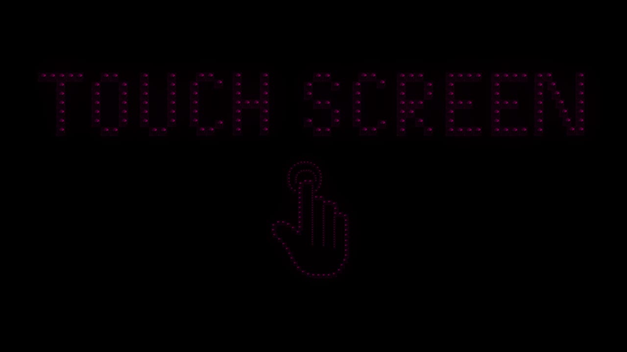 logotipo de luz de la pantalla táctil