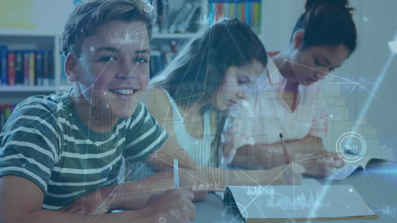 animación de la red de conexiones sobre el aprendizaje de los estudiantes