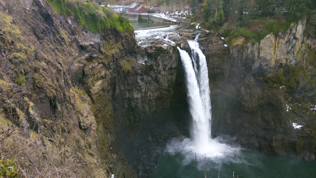 snoqualmie falls cascada en otoño ciudad washington