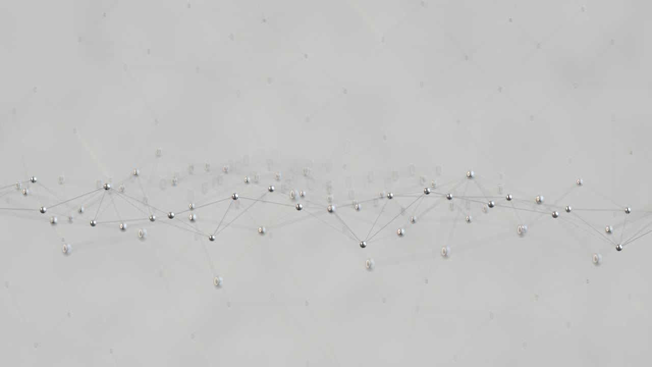 red de nodos conectados bucle sin costuras animación de renderizado 3d