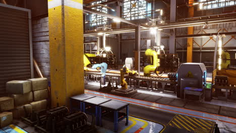 fábrica de producción de automóviles en el trabajo
