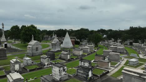 aerial view of cemetery in new orleans