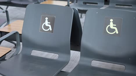 accessible chairs with wheelchair symbol